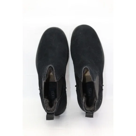 UGG CHELSEA MEN BOOTS LEATHER  Black Size 7 / UK 6 / EU 40 / JP 25 - Picture 4 of 16